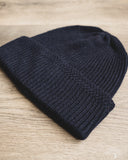 Câbleami Baby Alpaca Watch Cap - Navy