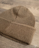 Cableami Linen Waffle Watch Cap - Army Brown