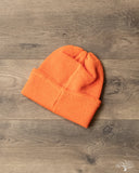 Cableami Linen Waffle Watch Cap - Neon Orange