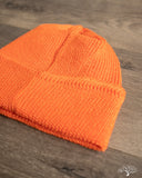 Cableami Linen Waffle Watch Cap - Neon Orange