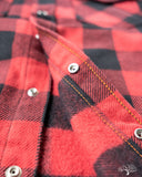 Iron Heart IHSH-232-RED Ultra Heavy Flannel Western Shirt - Red/Black