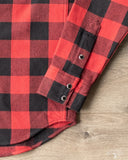 Iron Heart IHSH-232-RED Ultra Heavy Flannel Western Shirt - Red/Black