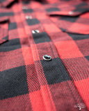 Iron Heart IHSH-232-RED Ultra Heavy Flannel Western Shirt - Red/Black