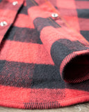 Iron Heart IHSH-232-RED Ultra Heavy Flannel Western Shirt - Red/Black