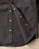 Iron Heart IHSH-235-BLK Military Serge Western Shirt - Black