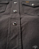 Iron Heart IHSH-235-BLK Military Serge Western Shirt - Black