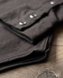 Iron Heart IHSH-235-BLK Military Serge Western Shirt - Black