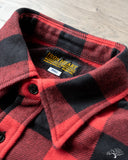 Iron Heart IHSH-244-RED Ultra Heavy Flannel Work Shirt - Red/Black