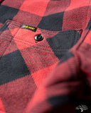 Iron Heart IHSH-244-RED Ultra Heavy Flannel Work Shirt - Red/Black