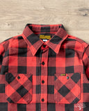 Iron Heart IHSH-244-RED Ultra Heavy Flannel Work Shirt - Red/Black