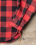 Iron Heart IHSH-244-RED Ultra Heavy Flannel Work Shirt - Red/Black