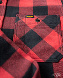 Iron Heart IHSH-244-RED Ultra Heavy Flannel Work Shirt - Red/Black