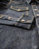 Iron Heart IHSH-292-IND - 18oz Vintage Selvedge Denim CPO Shirt - Indigo