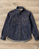 Iron Heart IHSH-292-IND - 18oz Vintage Selvedge Denim CPO Shirt - Indigo