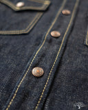 Iron Heart IHSH-292-IND - 18oz Vintage Selvedge Denim CPO Shirt - Indigo