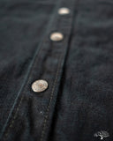 Iron Heart IHSH-293-OD - 18oz Vintage Selvedge Denim CPO Shirt - Indigo Overdyed Black