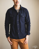 Iron Heart IHSH-357-IND - 5oz Dobby Cloth Western Shirt - Indigo