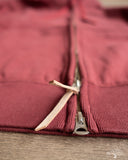Iron Heart IHSW-10-BUR - Ultra Heavyweight Loopwheel Zip Up Hoody - Burgundy