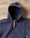 Iron Heart IHSW-10-NAV - Ultra Heavyweight Loopwheel Zip Up Hoody - Navy