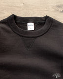 Iron Heart IHSW-69L-BLK - 14oz Ultra Heavyweight Loopwheel Cotton Crew Neck Sweat - Black