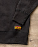 Iron Heart IHSW-69L-BLK - 14oz Ultra Heavyweight Loopwheel Cotton Crew Neck Sweat - Black