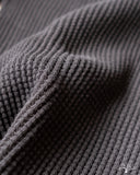 Iron Heart IHTL-1301-BLK - Waffle Knit Long Sleeve Crew Neck Thermal - Black