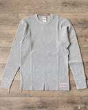 Iron Heart IHTL-1301-GRY - Waffle Knit Long Sleeve Crew Neck Thermal - Grey