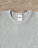 Iron Heart IHTL-1301-GRY - Waffle Knit Long Sleeve Crew Neck Thermal - Grey