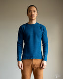 Iron Heart IHTL-1301-IND - Waffle Knit Long Sleeve Crew Neck Thermal - Indigo