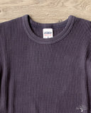 Iron Heart IHTL-1301-NAV - Waffle Knit Long Sleeve Crew Neck Thermal - Navy