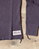 Iron Heart IHTL-1301-NAV - Waffle Knit Long Sleeve Crew Neck Thermal - Navy
