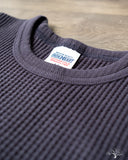 Iron Heart IHTL-1301-NAV - Waffle Knit Long Sleeve Crew Neck Thermal - Navy