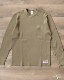 Iron Heart Heavy Waffle Long Sleeve Crew Neck Thermal - Olive