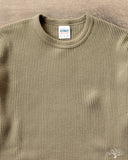 Iron Heart Heavy Waffle Long Sleeve Crew Neck Thermal - Olive