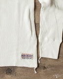 Iron Heart IHTL-1301-WHT - Waffle Knit Long Sleeve Crew Neck Thermal - White