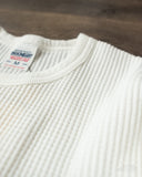 Iron Heart IHTL-1301-WHT - Waffle Knit Long Sleeve Crew Neck Thermal - White