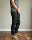 Iron Heart IH-888S-SBG - 21oz Superblack Selvedge High Rise Tapered Denim (Fades to Grey)