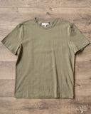 Merz b. Schwanen 215 2-Thread Organic Cotton Crew Neck Tee - Army