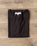 Merz b. Schwanen 215 2-Thread Organic Cotton Crew Neck Tee - Deep Black