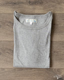Merz b. Schwanen 1950s Organic Cotton Crew Neck Tee - Grey Melange
