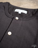 Merz b. Schwanen 206 Long Sleeve Henley - Deep Black