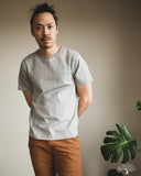 Merz b. Schwanen 215 2-Thread Organic Cotton Crew Neck Tee - Grey Melange