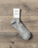 Nishiguchi Kutsushita Linen Ribbed Sock Sauna Stone