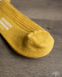 Nishiguchi Kutsushita Linen Ribbed Sock Yellow
