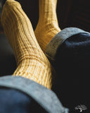 Linen Ribbed Sock - Yellow
