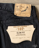 orSlow 107 Ivy Fit Black Denim