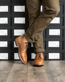 Viberg for Withered Fig Maryam Crust (Toscanello) Horsebutt 145 Oxford w/ Vibram 705 Tygum Sole and Cat's Paw Heel Model Photo