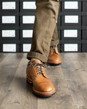 Viberg for Withered Fig Maryam Crust (Toscanello) Horsebutt 145 Oxford w/ Vibram 705 Tygum Sole and Cat's Paw Heel Model Photo Weird Profile